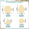 160Pcs 4 Style Brass Cabochons KK-OC0001-39-2