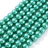 Baking Paint Pearlized Glass Pearl Round Bead Strands HY-Q330-8mm-29-2