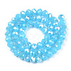 Electroplate Glass Beads Strands EGLA-A034-J8mm-B10-2