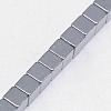 Electroplate Non-magnetic Synthetic Hematite Beads Strands G-J170A-4x4mm-M-4