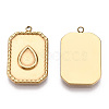 304 Stainless Steel Pendant Cabochon Settings STAS-T060-51G-1