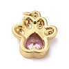 Rack Plating Brass Pave Cubic Zirconia Charms KK-O142-58G-3