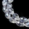 Transparent Electroplate Glass Beads Strands EGLA-N013-T6mm-B-M-4
