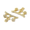 Rack Plating Brass Micro Pave Clear Cubic Zirconia Pendants KK-R157-12B-G-2