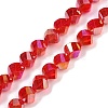 Electroplate Transparent Glass Beads Strands EGLA-B011-02A-AB01-1