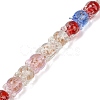 Gold Sand Lampwork Beads Strands LAMP-P069-02A-06-1