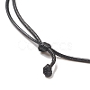 Natural & Synthetic Mixed Gemstone Bullet Pendant Necklace with Waxed Cords for Women NJEW-M196-02-4