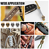 Nbeads 4Pcs 2 Colors Outdoor EDC Tool Brass Parachute Rope European Beads KK-NB0003-63-6