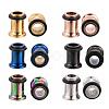 12Pcs 6 Colors 316 Surgical Stainless Steel Screw Ear Gauges Flesh Tunnels Plugs STAS-YW0001-14-2