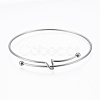 Tarnish Resistant Adjustable 304 Stainless Steel Bangles X-BJEW-H522-01P-2