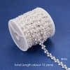 Flower ABS Plastic Imitation Pearl Beaded Trim Garland Strands CHAC-R001-01-2