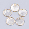 Natural Capiz Shell Pendants SHEL-T012-07B-1
