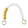Plastic Imitation Pearl Bead Bag Extension Chains FIND-CJ00003-1