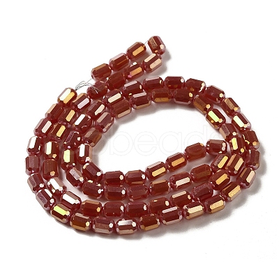 Electroplate Glass Beads Strands EGLA-D031-01O-1