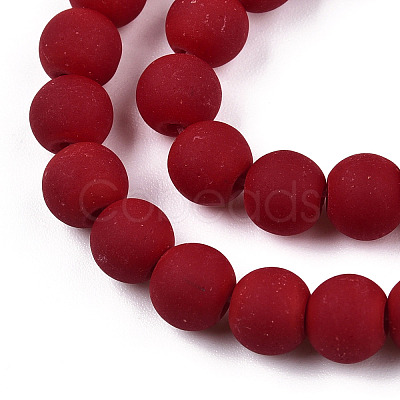 Opaque Glass Beads Strands GLAA-T032-P6mm-MD05-1