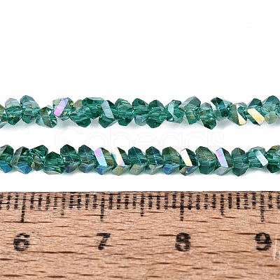 Electroplate Transparent Glass Beads Strands LS-EGLA-Q139-01A-A20-1