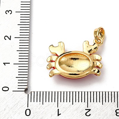Brass Enamel Pendants KK-K305-04G-1