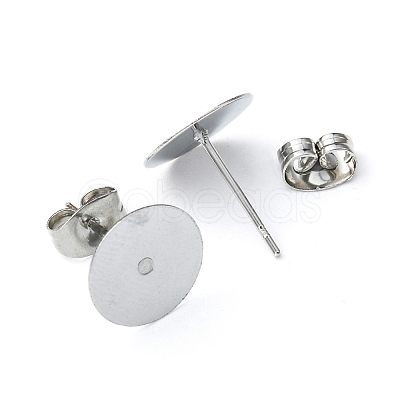 100Pcs 304 Stainless Steel Stud Earring Findings STAS-YW0001-43B-1