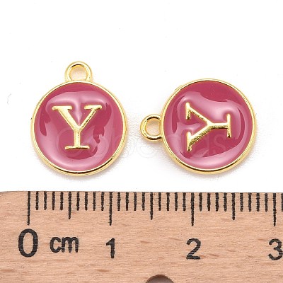 Golden Plated Alloy Enamel Charms X-ENAM-S118-08Y-1