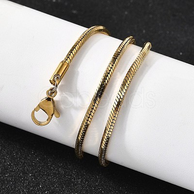 2MM 304 Stainless Steel Snake Chain Necklaces for Women Men STAS-V011-04D-G-1