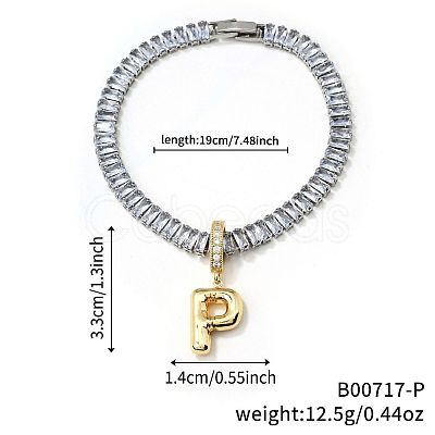 Fashionable Brass Charm Bracelets LI7211-16-1