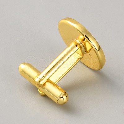 Brass Cufflinks Cabochons Settings KK-WH0088-62B-1