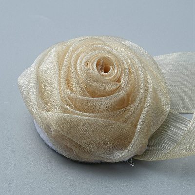 Cloth Rose Ribbon Chokers FIND-TAC0011-76A-1