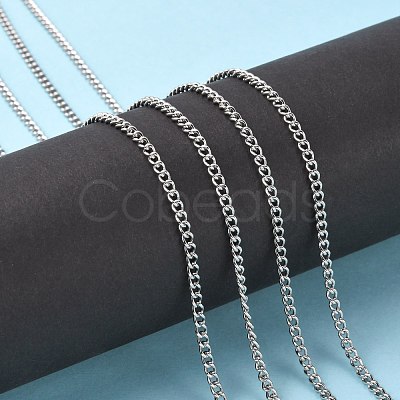Tarnish Resistant 304 Stainless Steel Curb Chains CHS-R008-05-1