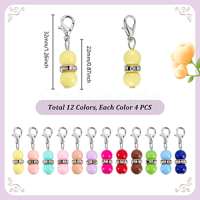 Acrylic Pendant Locking Stitch Markers HJEW-PH02084-1