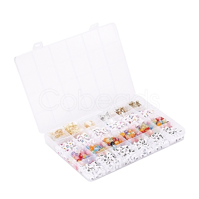 DIY Terracotta and Alphabet Beads Jewelry Making DIY-YW0002-59-1