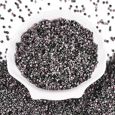 Opaque Picasso Cylinder Glass Beads SEED-Q039-06A-11-1