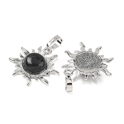 Natural Obsidian Pendants G-F786-08P-30-1