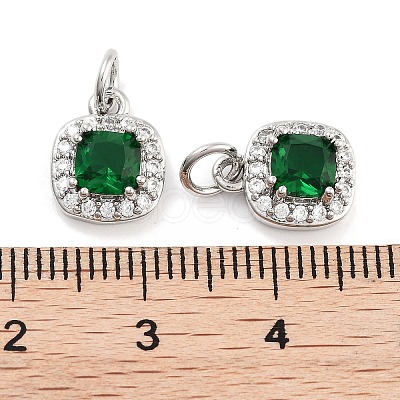 Brass with Cubic Zirconia Pendants KK-P271-33P-1