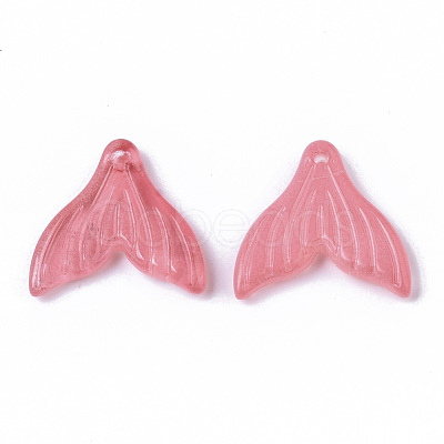 Transparent Spray Painted  Glass Pendants X-GLAA-S190-009A-1