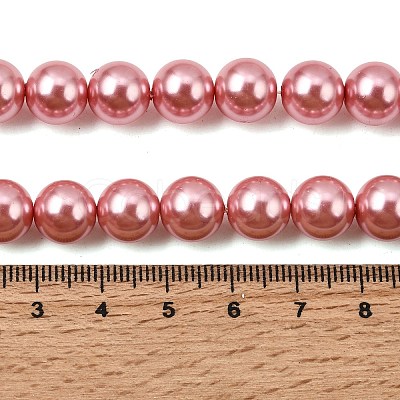 Eco-Friendly Dyed Glass Pearl Round Beads Strands HY-A002-10mm-RB109-1