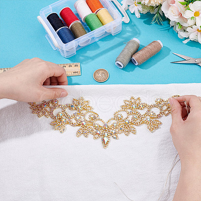 Crystal Rhinestone Cloth Patches DIY-WH0683-62G-1