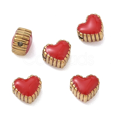 304 Stainless Steel Enamel Beads SA-CBAD60D-01G-02-1