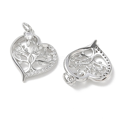 SHEGRACE Valentine's Day Brass Clear Cubic Zirconia Pendants XGRQ3K059-558P-1