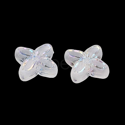 Frosted Transparent Acrylic Beads OACR-P029-09B-05-1