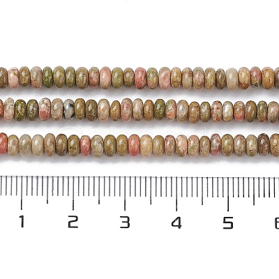 Natural Unakite Beads Strands G-H292-A16-02-1