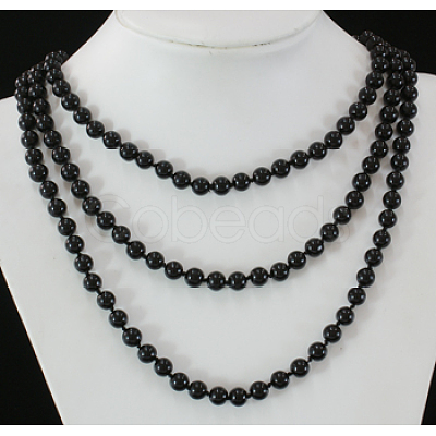 Glass Pearl Beaded Necklaces X-N193-38-1