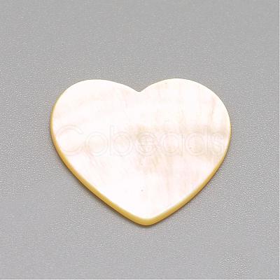 Natural White Shell Mother of Pearl Shell Cabochons SSHEL-R041-53-1
