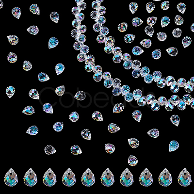 2Strands Electroplate Glass Beads Strands GLAA-GA0002-38B-1