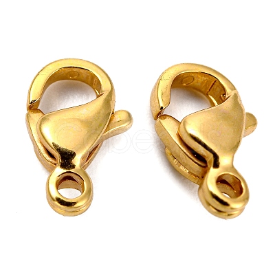 304 Stainless Steel Lobster Claw Clasps X-STAS-AB10-G-1