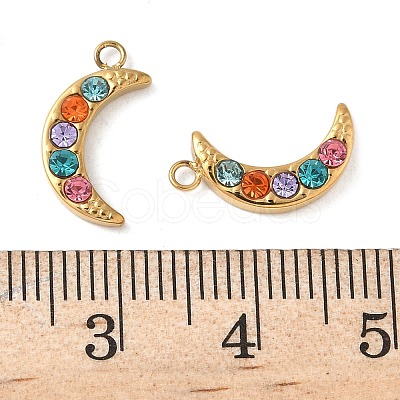 304 Stainless Steel Rhinestone Pendants STAS-K306-24G-01-1