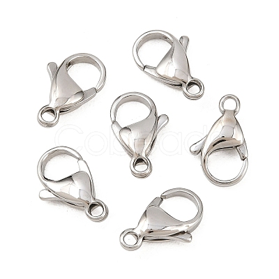 Non-Tarnish 316 Surgical Stainless Steel Lobster Claw Clasps X-STAS-316-FL15A-1
