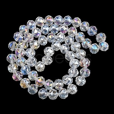 Transparent Electroplate Glass Beads Strands EGLA-N002-34C-B01-1