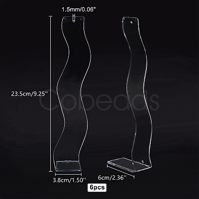 Plastic Hair Clip Displays AJEW-WH00245-25B-1