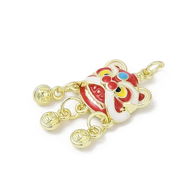 Alloy Enamel Pendants PALLOY-R151-28G-1