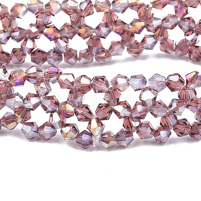 Bling Glass Beaded Stretch Bracelet BJEW-N018-03-07-1
